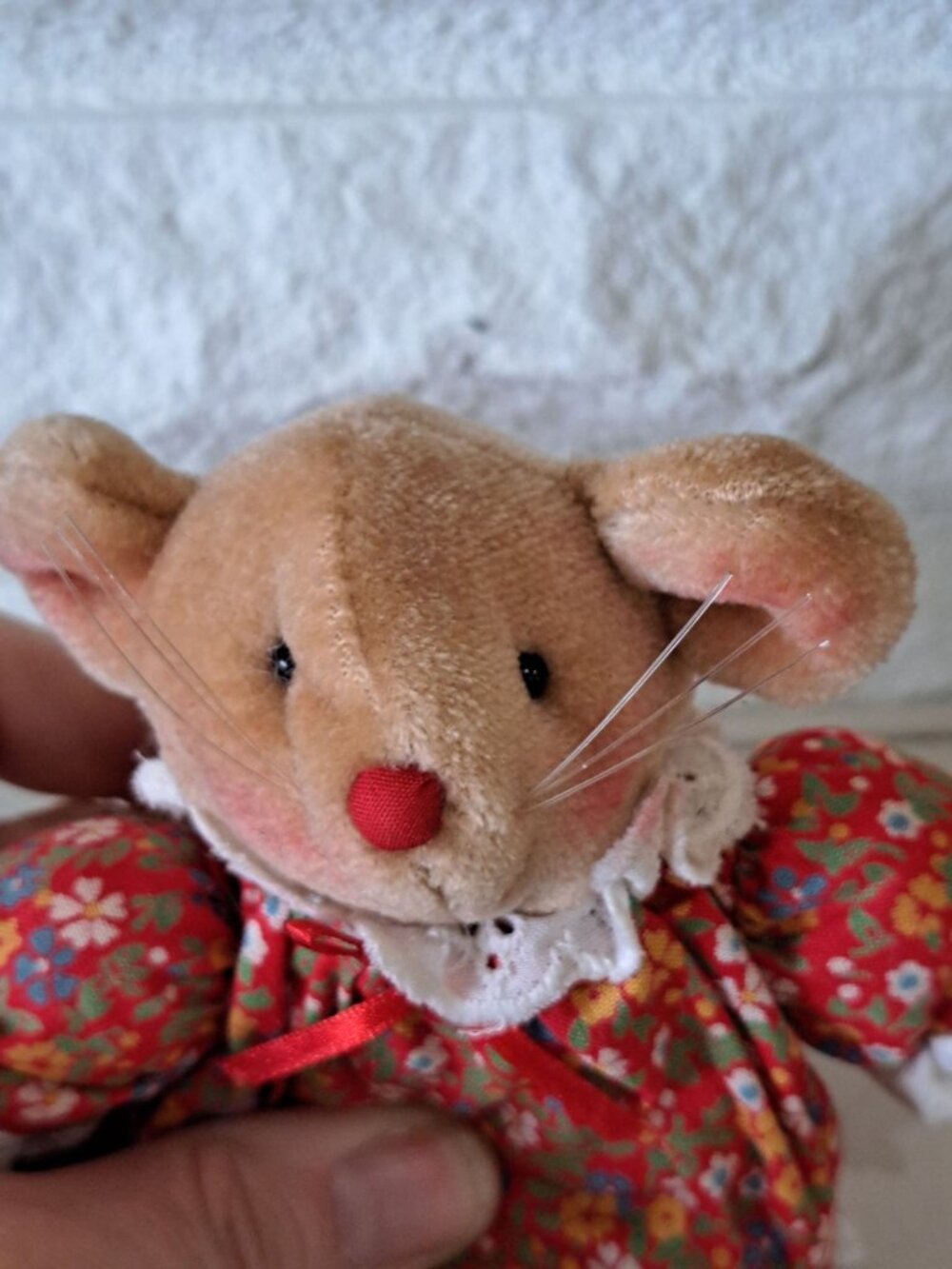 Vintage 80's Miss Molly Mouse Pomander Floral Dress Christmas Decor 1980s Avon - Picture 2 of 11